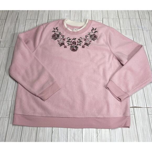 Tradition Country Collection Long Sleeve Top Size XL 18 Floral Pink Granny - Picture 1 of 10